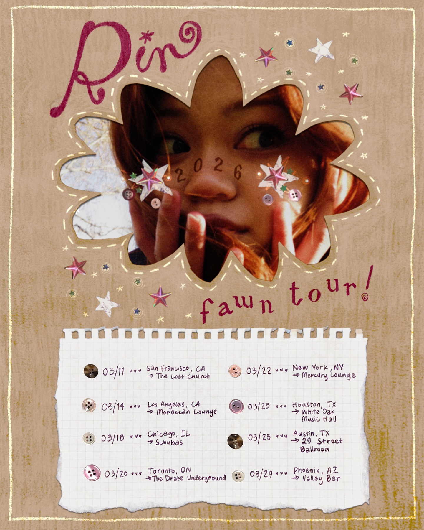 Rin Fawn Tour Tour Poster 2026